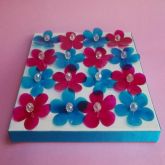 Quadro Fiori Azul/ Pink